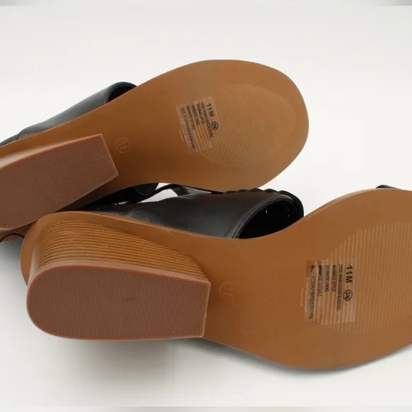 Women's Wedge Sandal, Black/Tan (Size 6.5, NWT) - Picture 6 of 10
